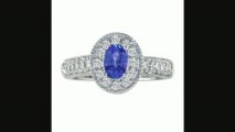 Antique Style .89ct Oval Tanzanite And Diamond Ring In 14k White Gold Review