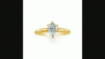 12ct Pear Diamond Solitaire Ring In 14k Yellow Gold. Bargain! Review