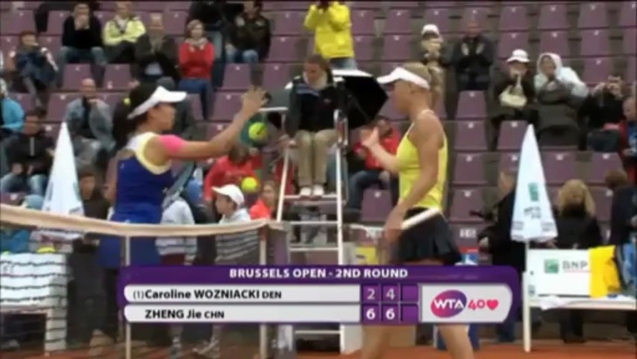 Brüssel: zheng bringt titelverteidigerin wozniacki zu fall