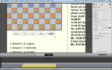 Les propriétés de ScreenFlow