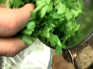 Salade exotique, vinaigrette coco-coriandre