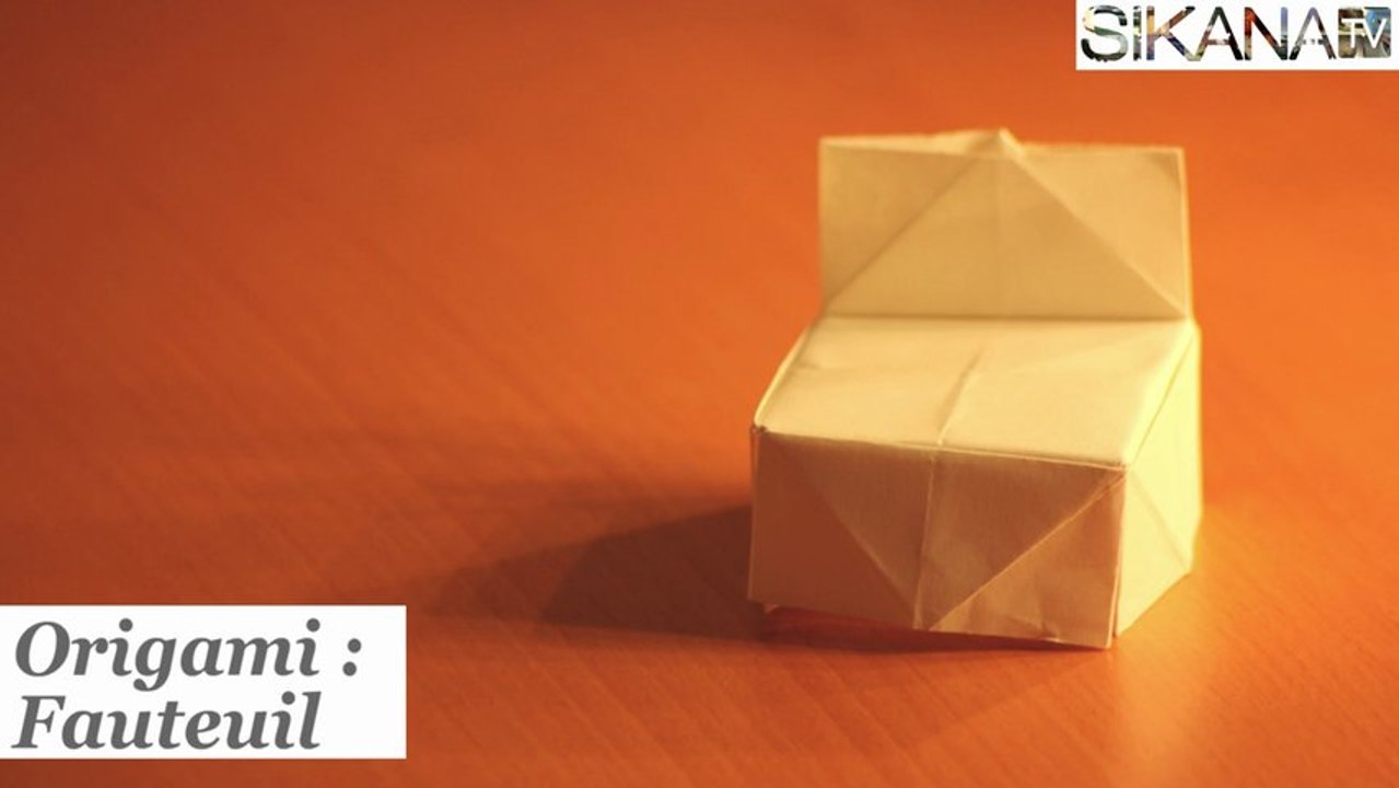 Origami facile : Faire un fauteuil en papier - HD - Vidéo Dailymotion
