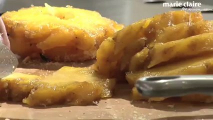 Vidéo recette : pain perdu à l'ananas rôti