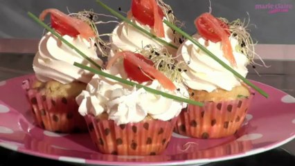 Recette de cupcakes saumon & ciboulette