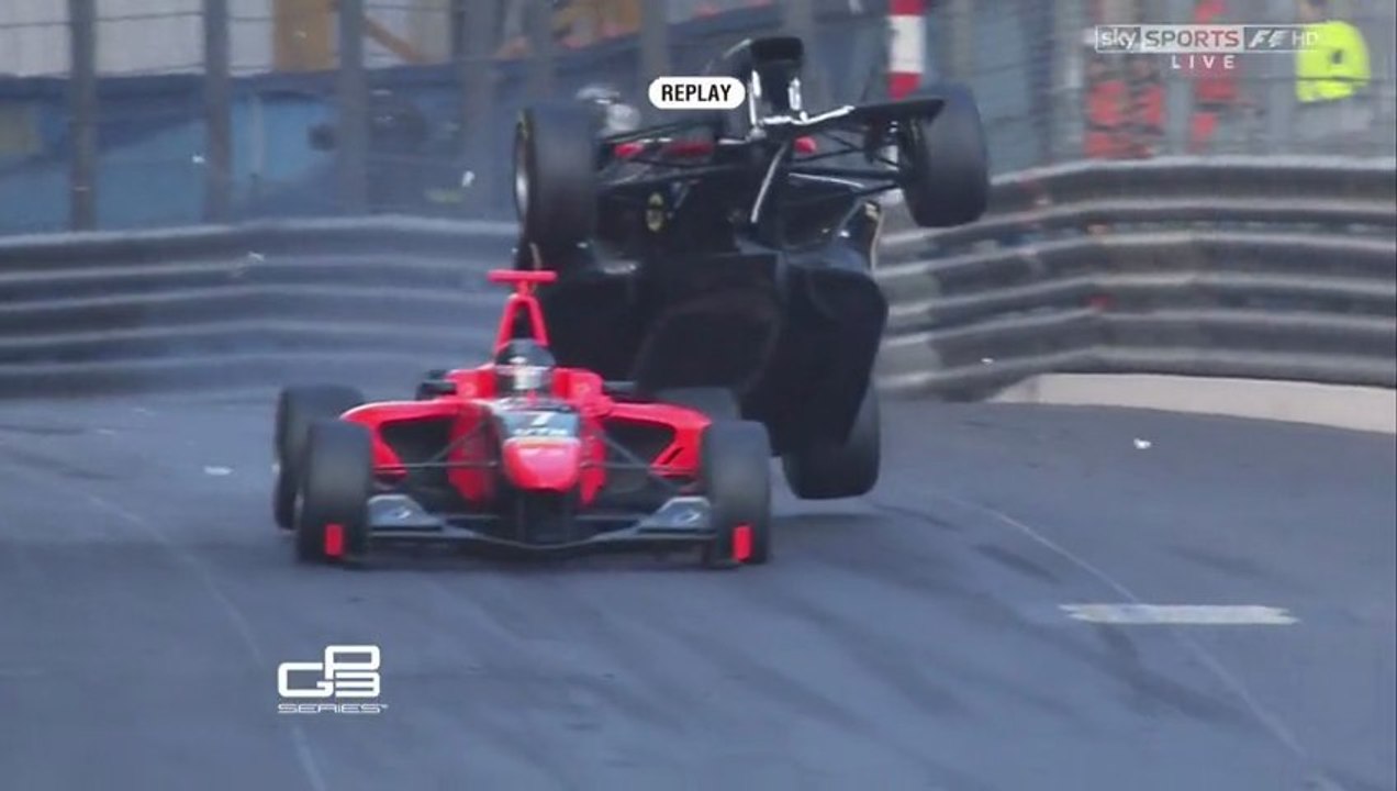 GP3 2012 Monaco Race2 Daly MASSIVE Crash Flip