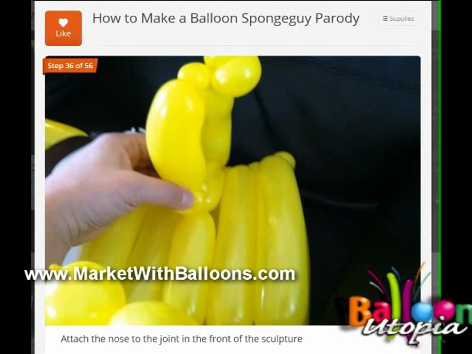 How To Make a Balloon Spongebob Parody- San Diego Balloons