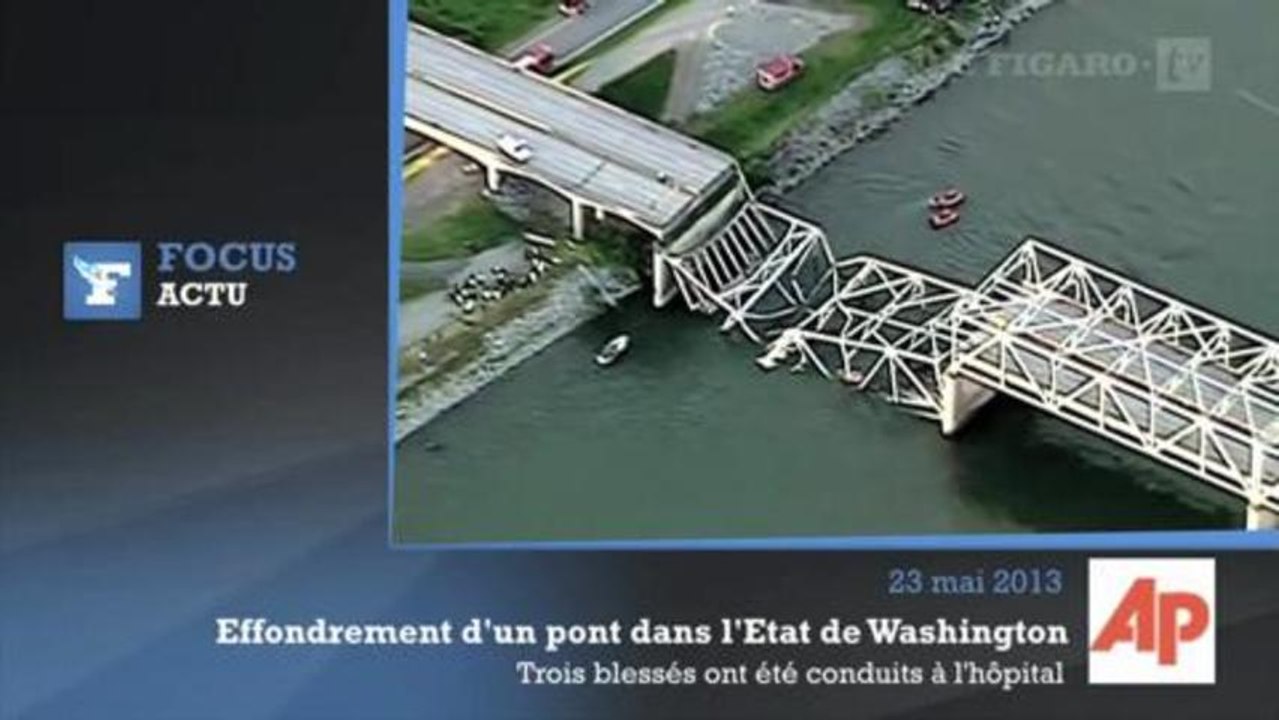 Etats-Unis : effondrement d'un pont autoroutier vers Seattle