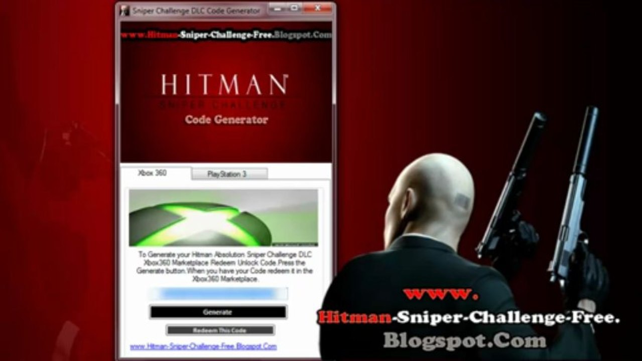 Hitman Absolution Sniper Challenge Redeem Codes - Xbox 360 - PS3 ...
