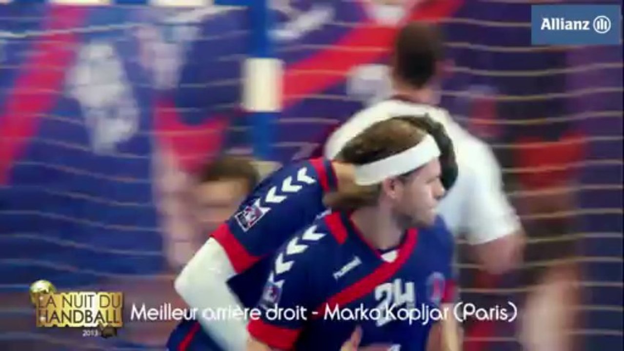 Nuit du Handball - le Parisien Marko Kopljar est élu meilleur arrière droit de la saison
