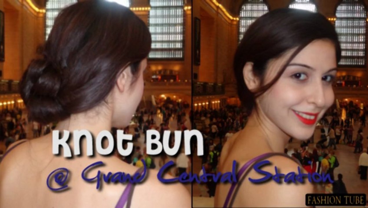 Knot bun/ Low bun hair tutorial - easy hairstyles for long hair