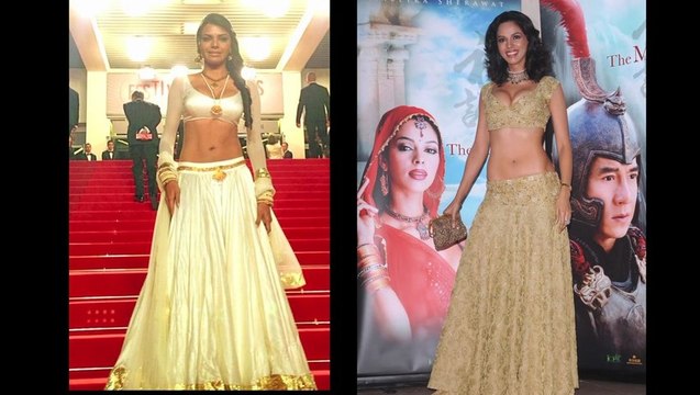 Sherlyn Chopra Copies Mallika Sherawat - Cannes Film Festival 2013