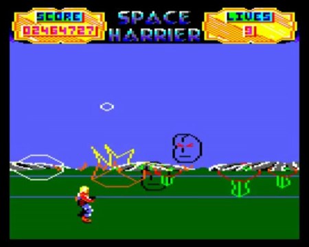 Vidéo Calvaire Space Harrier ( Amstrad cpc 6128)