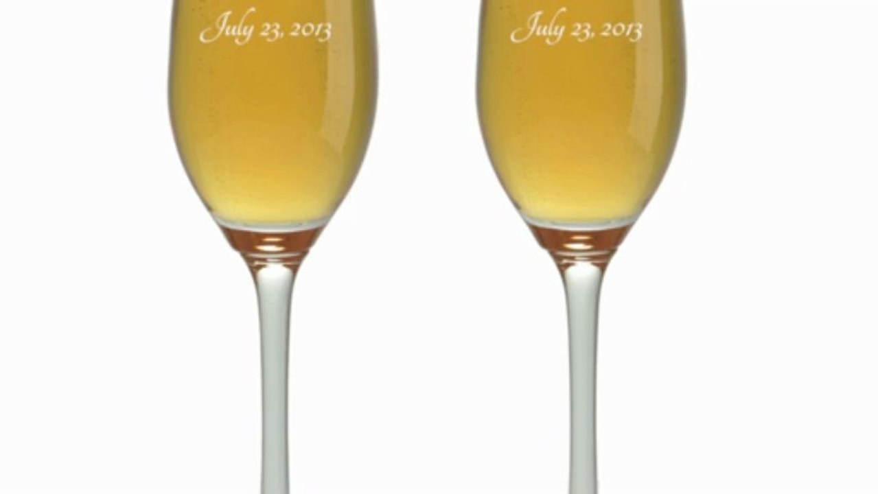 Custom Engraved Crystal Flutes