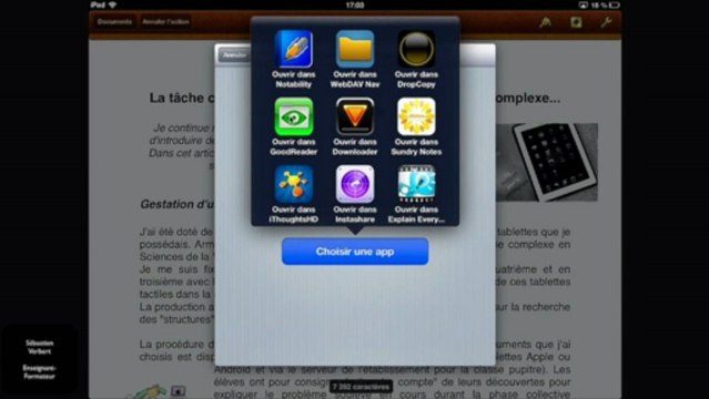 Tablette en classe #1 : Partage et envoi de fichiers entre tablettes