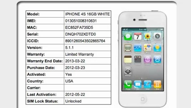 Iphone imei Checker 2013 - Lock, Carrier, Warranty, Model, Version,  Activation Date and more - Vídeo Dailymotion