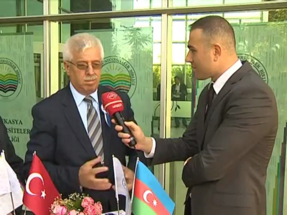 KUNİB OLAĞAN KONGRESİNDE (20-21 MAYIS 2013, BAKÜ) ANADOLU ÜNV. REK. PROF. DR. DAVUT AYDIN'IN YAPTIĞI TRT RÖPORTAJI