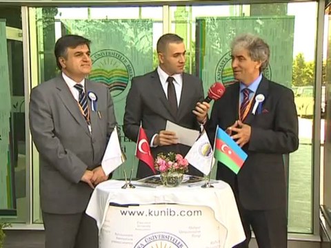 KUNIB III. OLAĞAN KONGRE (20-21 MAYIS 2013 BAKÜ) PROF. DR. ÇETİNSAYA VE PROF. DR. KORKMAZ'IN TRT İÇİN GERÇEKLEŞTİRDİĞİ CANLI YAYIN RÖPORTAJI