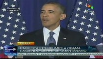 Activista interrumpe discurso de Obama con consignas contra Guantánamo