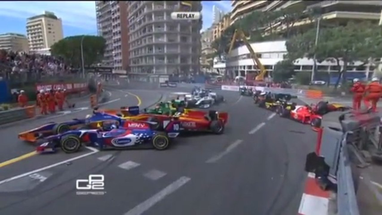 GP2 Monaco 2013 Race 1 Massive crash start