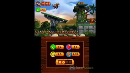 Soluce Donkey Kong Country Returns 3D : 1-3 Palmiers à Bascule