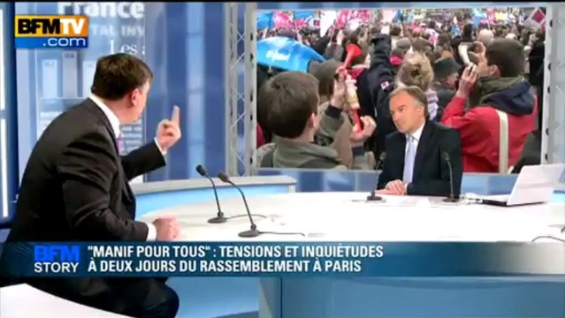 BFM STORY: Manif pour tous , tensions et inquiétudes à deux jours du rassemblement à Paris - 24/05