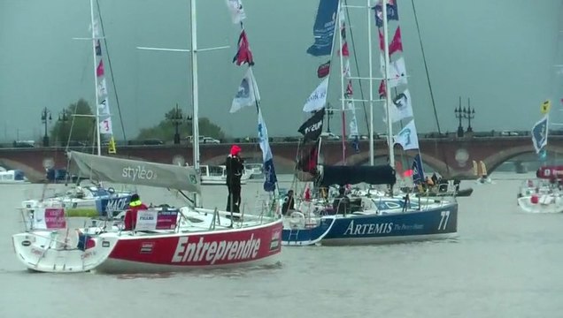les bateaux de la Solitaire du Figaro arrivent à Bordeaux
