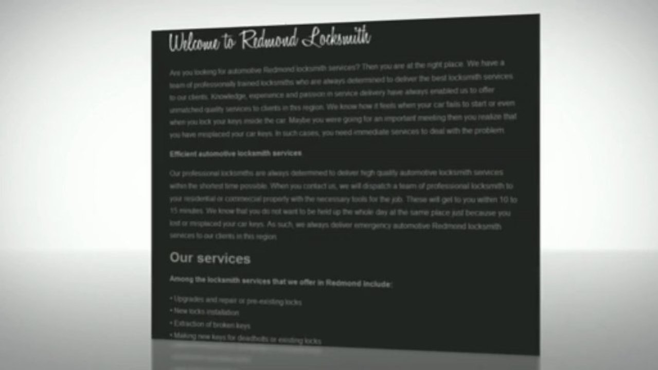Locksmith Redmond wa