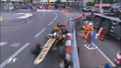 Formula 1 Monaco 2013 FP3 Grosjean crash