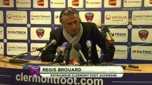 Conférence de presse Clermont Foot - Chamois Niortais : Régis BROUARD (CFA) - Pascal GASTIEN (NIORT) - saison 2012/2013