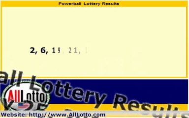 Powerball Lottery Drawing Results for May 25, 2013