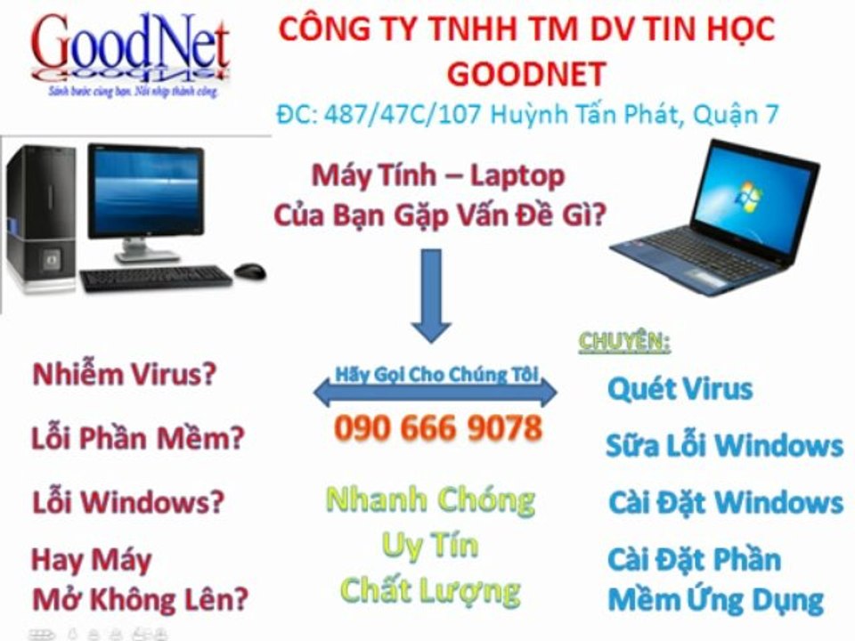 Cài Phần Mềm, Máy Tính Tận Nơi Huỳnh Tấn Phát, Q7 090 666 9078