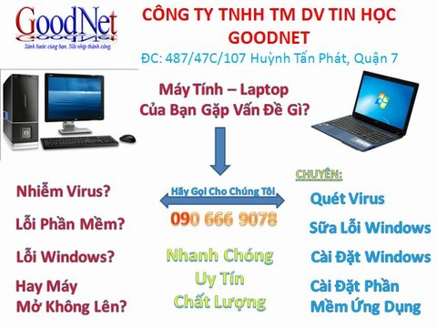 Cài Phần Mềm Máy Tính Tận Nơi Lâm Văn Bền,Q7 090 666 9078
