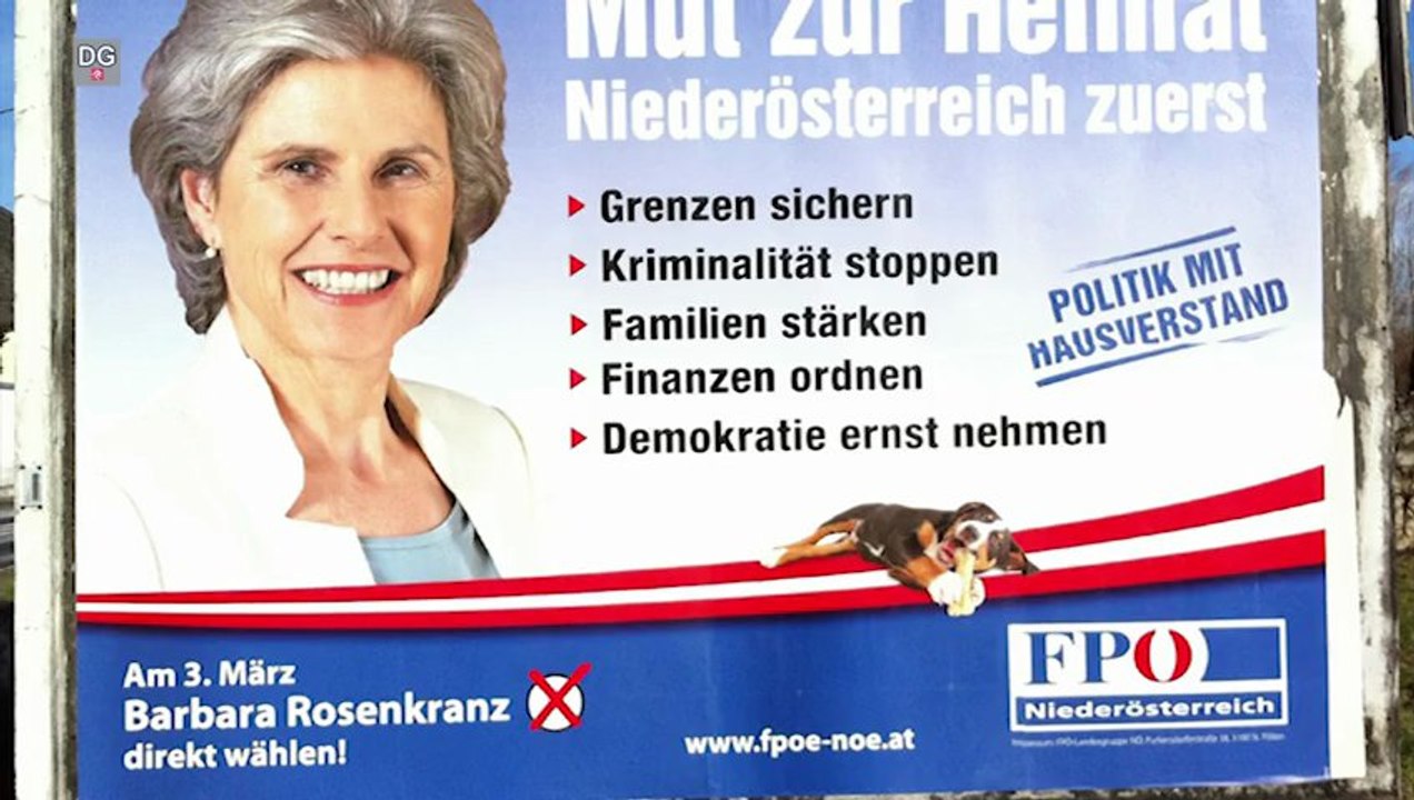 TEAM STRONACH mit FPÖ Wahlslogan unterwegs