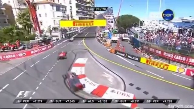 Formula 1 Monaco 2013 Raikkonen Crashes Into Perez