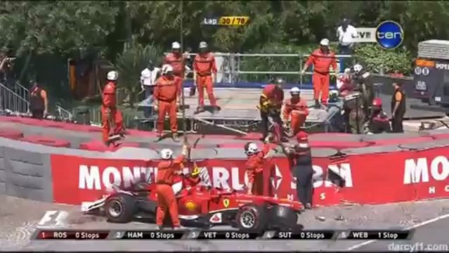 Formula 1 Monaco 2013 Massa Crashes
