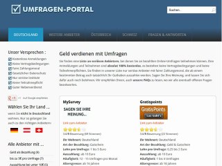 Umfragen Geld verdienen