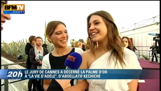 Cannes: Kechiche, Exarchopoulos, Seydoux: Palme d'or à trois, c'est grandiose - 26/05