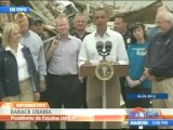 Obama expresa firme respaldo en Oklahoma a víctimas de tornado