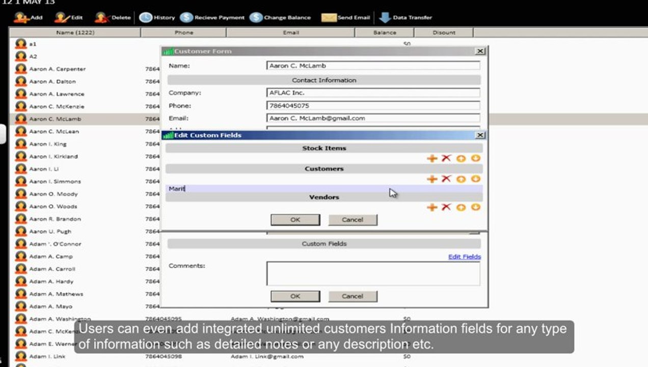 TradeMeters POS V3 Customers Menu