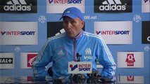 Conférence de presse Olympique de Marseille - Stade de Reims : Elie BAUP (OM) - Hubert FOURNIER (SdR) - saison 2012/2013