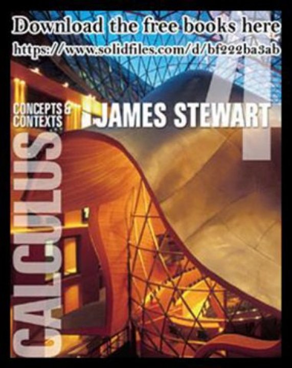 Calculus Concepts and Contexts Stewart  Pdf Download Free