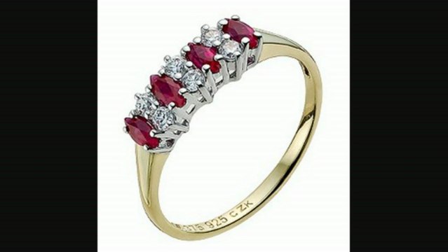 Silver & 9ct Yellow Gold Created Ruby Ring Review