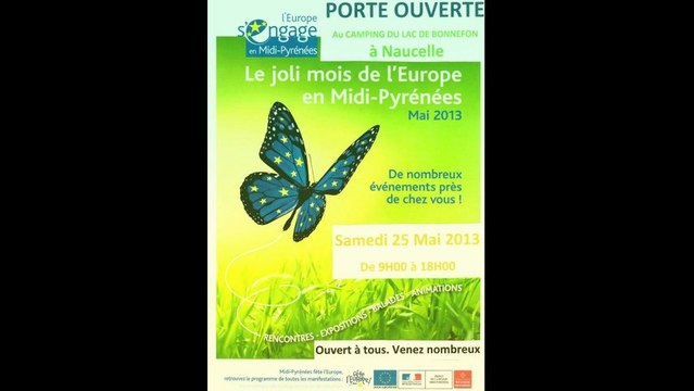 Naucelle : Porte ouverte au camping du lac de Bonnefon.Midi-Pyrénées fête le joli mois de l'Europe