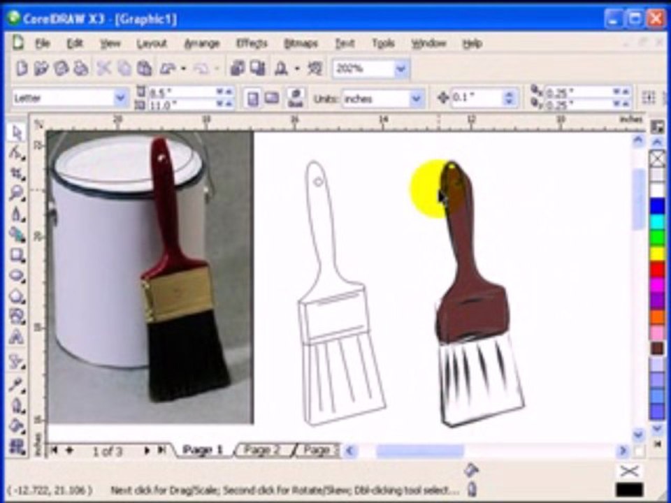 Artistic media in CorelDRAW