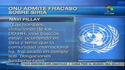 ONU reconce que el conflicto en Siria es financiado desde el exterior