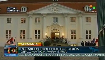 Premier chino pide solución diplomática para Siria