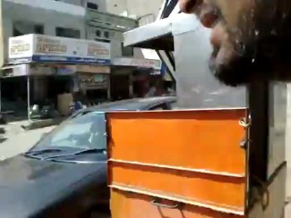 Crossing the road and on our way back to home