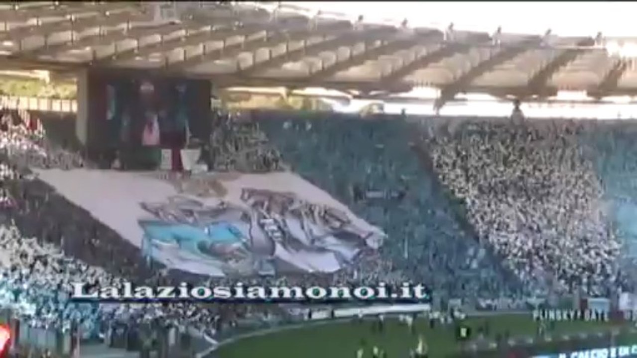 Το κορεό των οπαδών της Λάτσιο στο Κόπα Ιτάλια