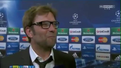 Dortmund 3 Malaga 2 Jürgen Klopp post match reaction