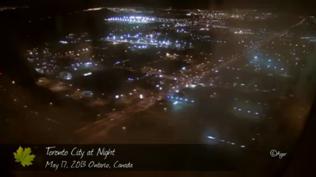 Toronto city flying at Night